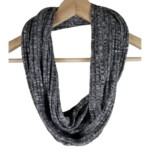 Dressbarn Heathered Gray Winter Dress w/ Removable Scarf Women 3X - Picture 5 of 7